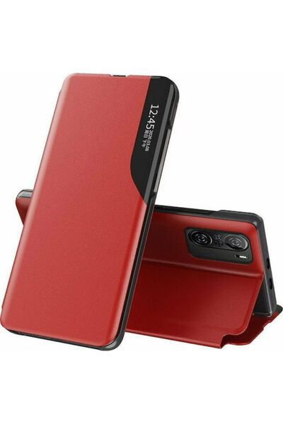 Hurtel Θήκη View Book από Συνθετικό Δέρμα Κόκκινο (Poco F3 / Mi 11i)