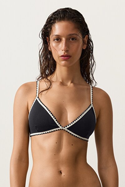 Oysho Kontrast dikişli üçgen bikini üstü