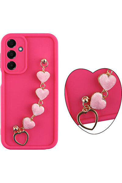 Other Volte-Tel Hearts Πίσω Θήκη Σιλικόνης με Λουράκι Ροζ (Galaxy A16) Κωδικό...