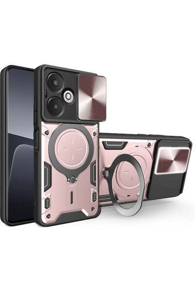 Techsuit Θήκη Πλάτης Σιλικόνης Ροζ Χρυσό (Xiaomi Redmi 13C, Poco M6)
