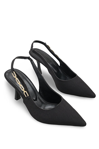 Riccon Women's Pointed Toe Open Back Thin Heeled Shoes 0012122