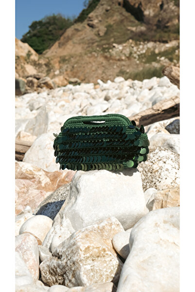 Anyelavita pullu clutch çanta