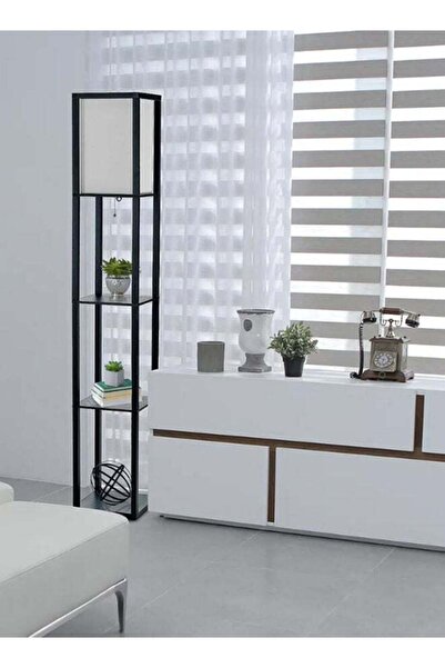 glanfen مصباح أرضي بتحكم عن بعد مع رف، مصباح أرضي حديث بتقنية LED ومقبس طاقة ...