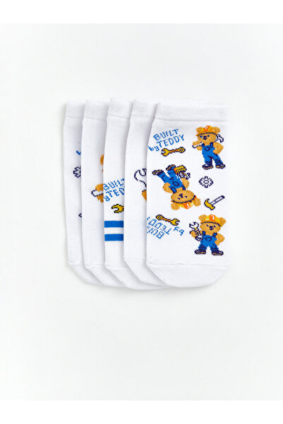 LC Waikiki Cute Teddy Bear Embroidered Boys' Bootie Socks, 5-Piece Set, from ...