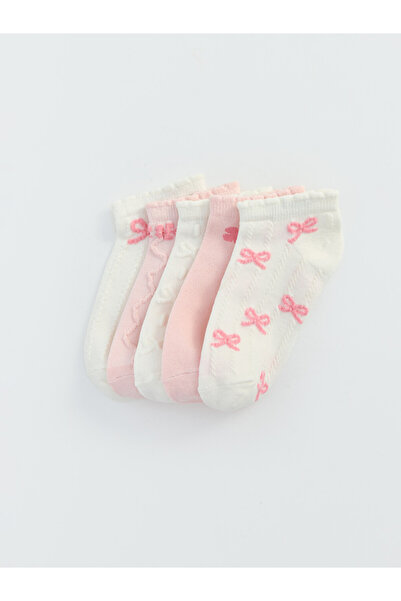 LC Waikiki Bowknot Embroidered Girls' Bootie Socks from Uzg Store for Style E...