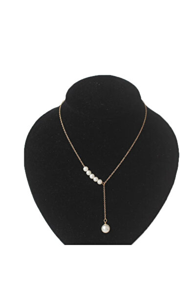 GlaMLo Accessories Colier Tip Y cu Perle