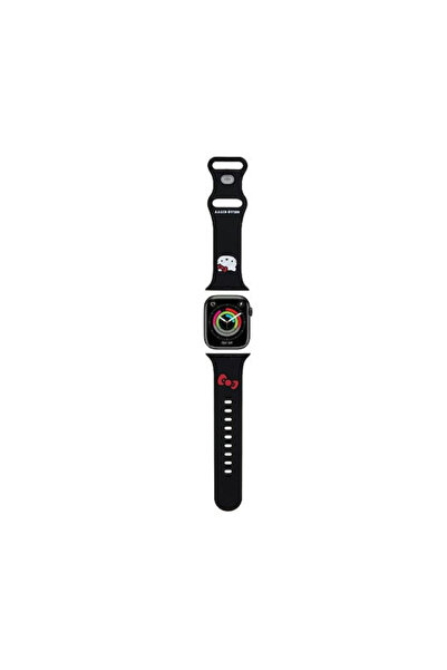 Hello Kitty Λουράκι Σιλικόνης Μαύρο (Apple Watch 38/40/41/42mm)
