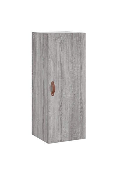 vidaxl Dulap montat pe perete, gri sonoma, 34,5x34x90 cm