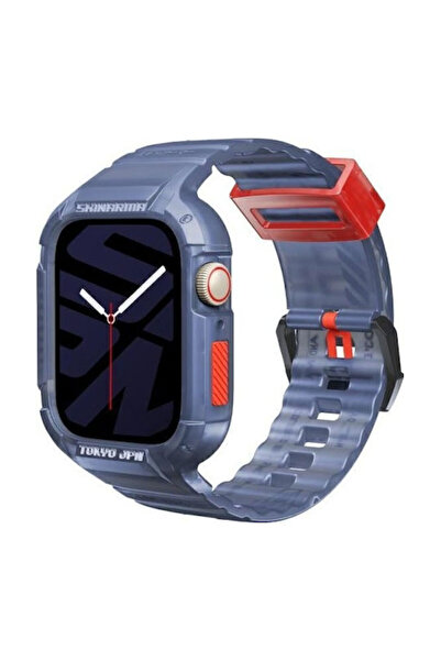 Skinarma Λουράκι και Θήκη 2 σε 1 για Apple Watch 45/44mm Σκούρο Μπλε