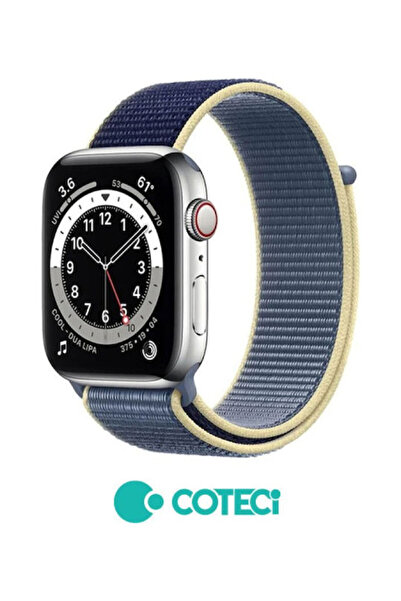 COTECi Λουράκι Apple Watch 42 44 45 49mm Magic Tape W17 Παγωμένο Μπλε