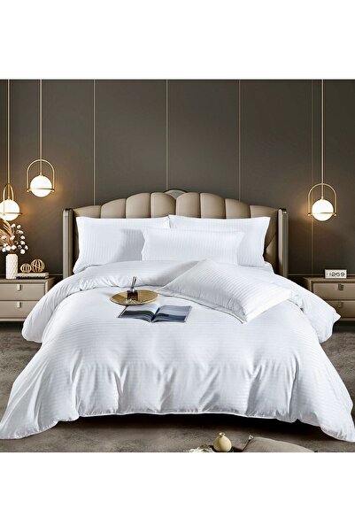 OEM Premium damask Duvet Cover Set with Stretchy – 6 pieces | 9943-J