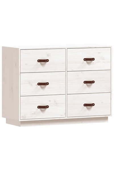 vidaxl Dulap, alb, 100x40x75 cm, lemn masiv de pin