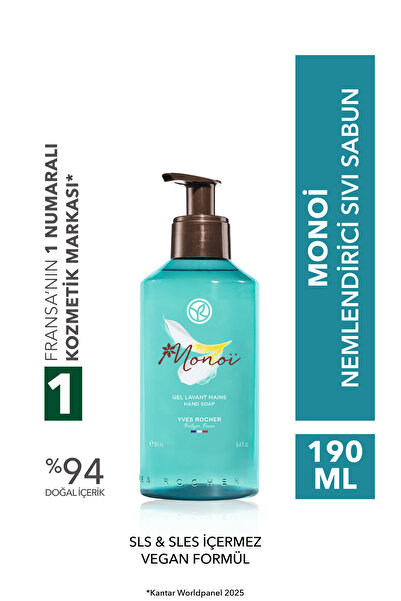 Yves Rocher Monoi Nemlendirici Sıvı Sabun- Tüm Ciltler- Monoi de Tahiti- SLS,...