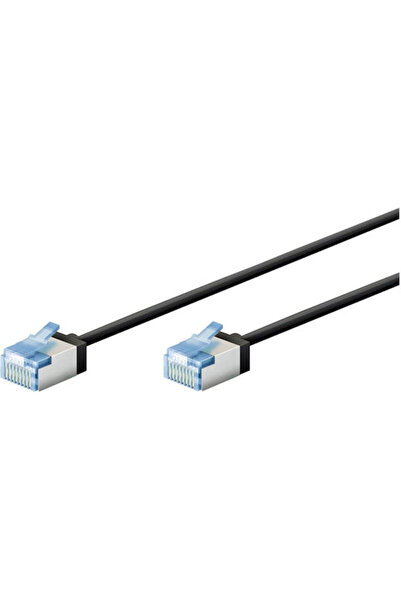 goobay U/FTP (STP) Καλώδιο Ethernet Κατηγορίας 6a 0,15μ Μαύρο Κωδικός: 74315