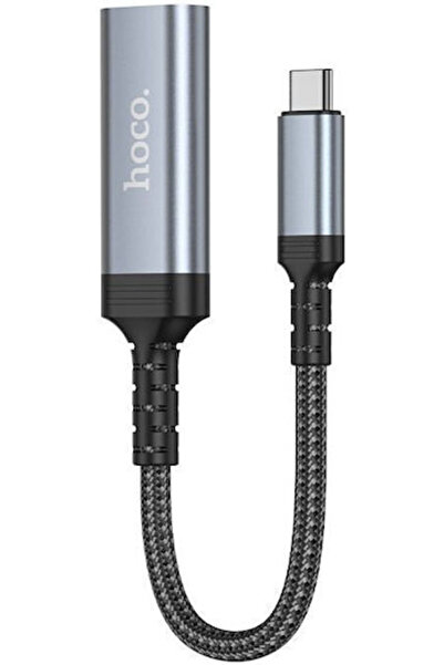 hoco. Καλώδιο Hoco HDMI θηλυκό - USB-C αρσενικό 0,2μ Γκρι Κωδικός: 311830