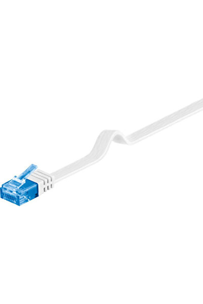 goobay Επίπεδο Καλώδιο Ethernet U/UTP Κατηγορίας 6a (Gigabit) 20μ Λευκό Κωδικ...