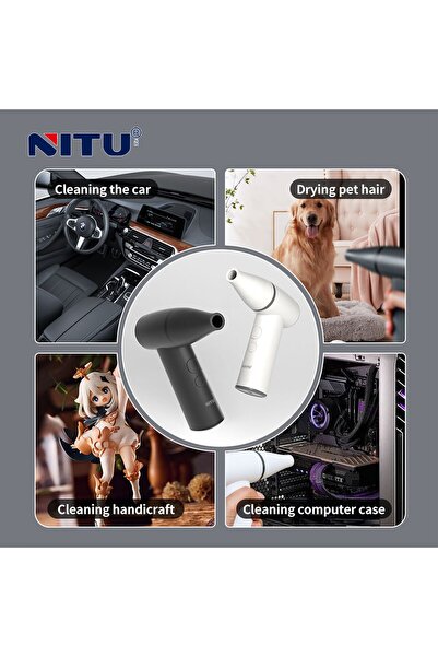 NITU JetFan mini Electric Turbo Wireless Air Blower, 100000RPM, 4-Speed, Rech...