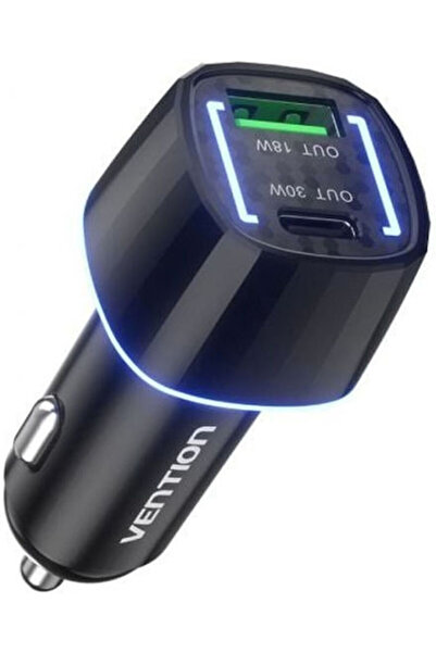 Vention Φορτιστής αυτοκινήτου 48W με θύρες: 1xUSB 1xType-C Κωδικός: FFRB0