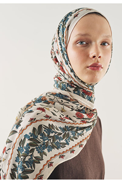Freshscarfs Dark Red Brıony Pattern Soft Viscose Shawl
