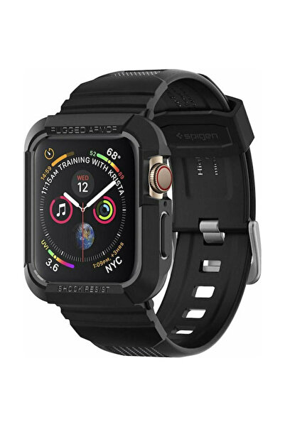 Spigen Ανθεκτική Θήκη Σιλικόνης Armor Pro σε Μαύρο χρώμα για Apple Watch 44mm