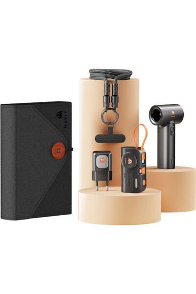 Havit Σετ Ταξιδίου (Φορτιστής Ταξιδίου + Power Bank + Καλώδιο USB-C + Ανεμιστ...
