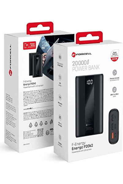 Forcell P20K2 Power Bank 20000mAh 22.5W με 3 θύρες USB-A και 1 θύρα USB-C Pow...