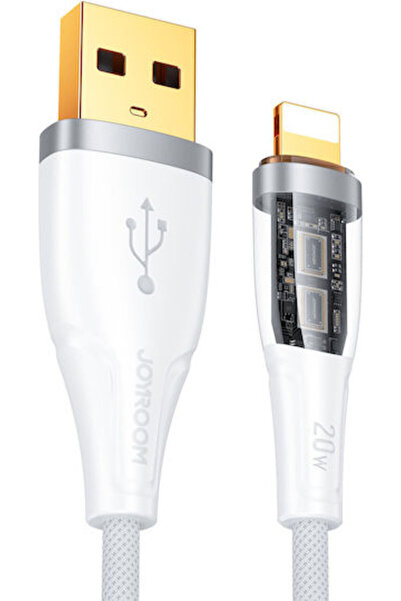 Joyroom S-UL012A3 Πλεγμένο καλώδιο USB-A σε Lightning 18W Λευκό 1.2μ
