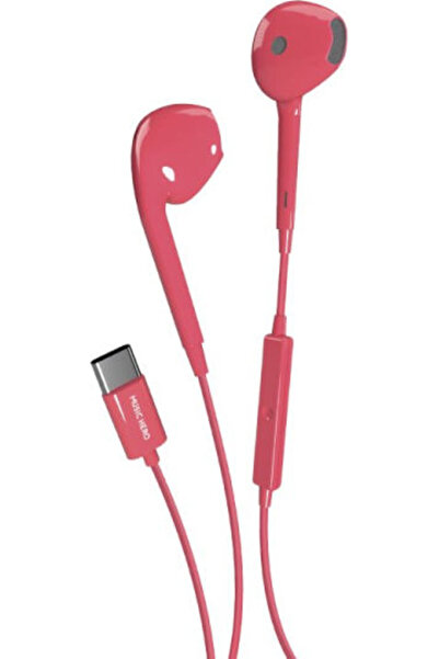 SBS Music Hero Ενδοωτικά Ακουστικά Handsfree με Σύνδεση USB-C Ροζ