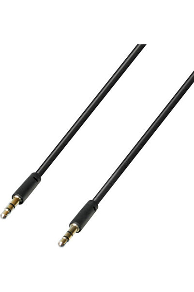 Lampa Καλώδιο Jack 3.5mm Αρσενικό - Αρσενικό 3.5mm Μαύρο 1.2μ με επιχρυσωμένα...
