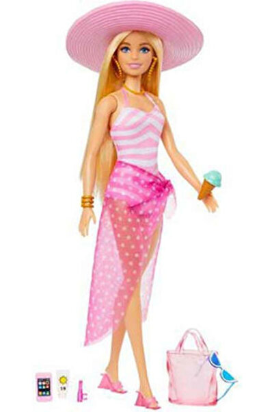 Barbie Κούκλα με Αξεσουάρ για Γλαμουριά στην Παραλία, για ηλικίες 3+ ετών, 30...