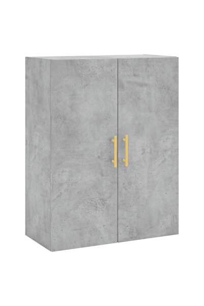 vidaxl Dulap cu montaj pe perete, gri beton, 69,5x34x90 cm