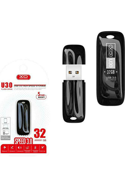 Xo U30 32GB USB 3.0 Στικάκι Μαύρο