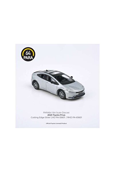 para64 Μοντέλο αυτοκινήτου Toyota Prius 2023, Ασημί, κλίμακα 1:64