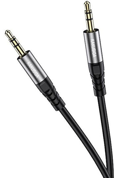 KAKUSİGA Καλώδιο Ήχου 3.5mm Αρσενικό - 3.5mm Αρσενικό Μαύρο 1μ με Επιχρυσωμέν...