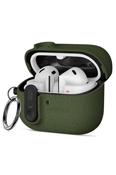 Tech-Protect Case For Samsung Galaxy Buds 3 3 Fe 3 Pro With Olive Green Hook