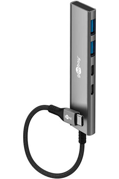 goobay Διανομέας USB 4 Θυρών USB 3.2 με σύνδεση USB-C / USB-A Γκρι Κωδικός: 7...