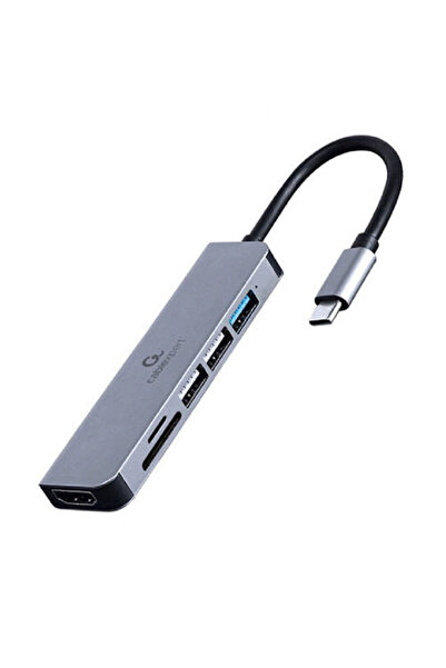 Cablexpert Σταθμός σύνδεσης USB-C με HDMI 4K Γκρι (A-CM-COMBO6-02)