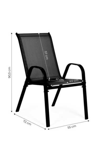 MultiGarden Set de 2 scaune de grădină și terasă MultiGarden, metal, țesătură, negru HOM001064
