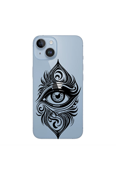 Other Apple iPhone 14 Plus Eye patterned drawing Transparent Silicone TPU Θήκη