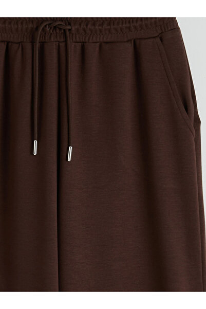 LC Waikiki Brown Women's Thick Sweatpants with Elastic Waist