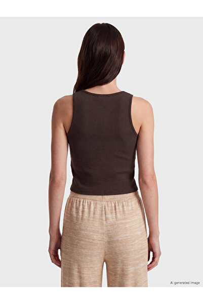 LC Waikiki Brown Crew Neck Women's Tank Top
