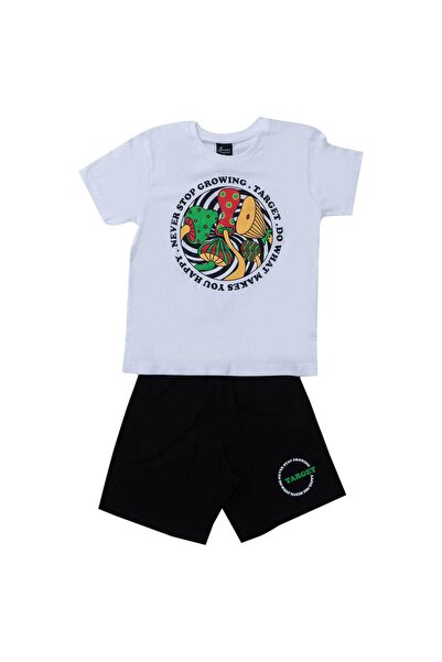 Target Set tricou și pantaloni scurți pentru băieți, din jerseu simplu, model...