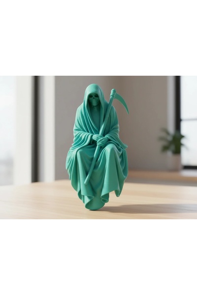 OEM 3D Printed Grim Reaper Decorative Figurine for Shelf or Desk 10cm