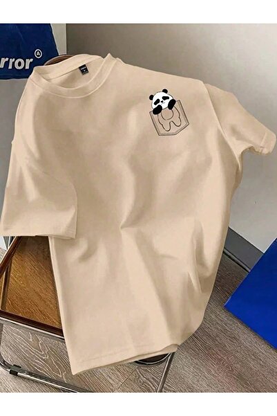 Relaxed Fit Sporty Grafik Baskılı V Yaka Tişört