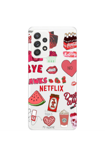 Other Samsung A23 pizza is my valentine Transparent Silicone TPU Θήκη