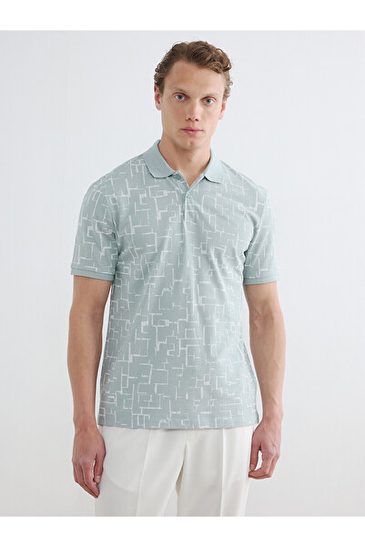 LC Waikiki Vizyon New Season Polo Neck Patterned Pique Men's T-Shirt