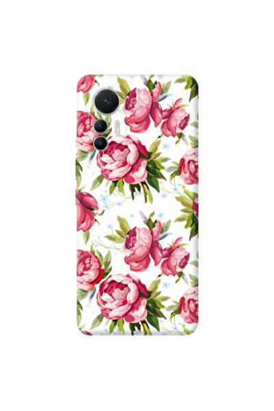 Other Xiaomi Mi 12 Lite Roses and laves Transparent Silicone TPU Θήκη