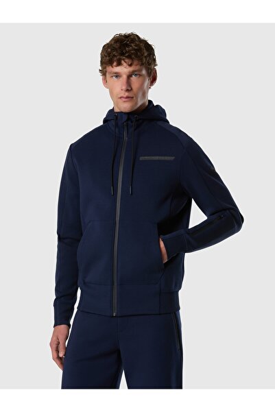 North Sails Regular Fit Scuba Hooded Full Zipper Men's Cotton Sweatshirt