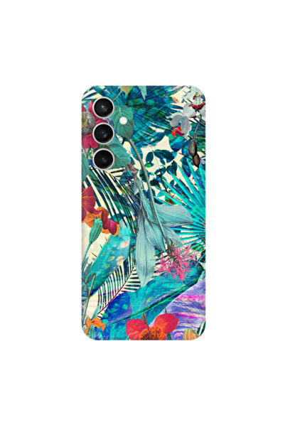 Other Samsung S23FE Blue laves tropical Transparent Silicone TPU Θήκη