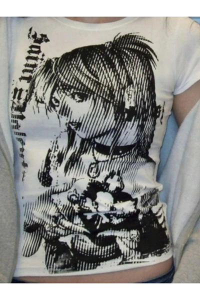 İsra Ayyıldız Moonstar Collection Beyaz Vintage Anime Misa Amane Saint Gotik ...
